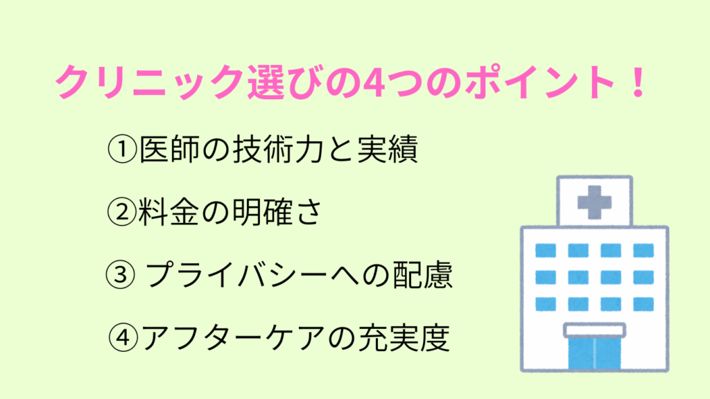 包茎手術クリニック選びのポイント